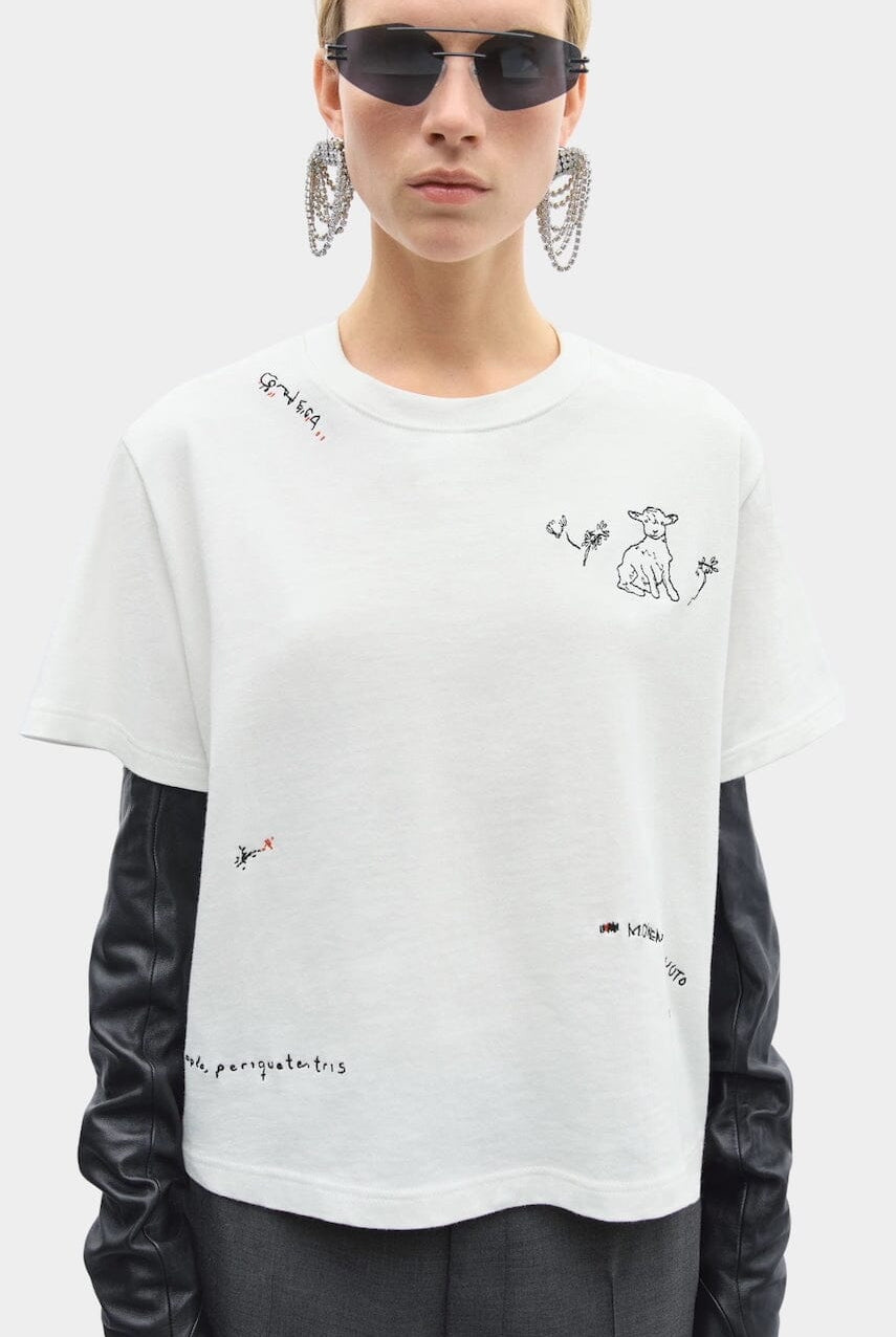 Cordera - Instante Embroidered Shirt - White - Shirts & Tops - YUCCA, Yucca store Denver, women’s high quality tops.