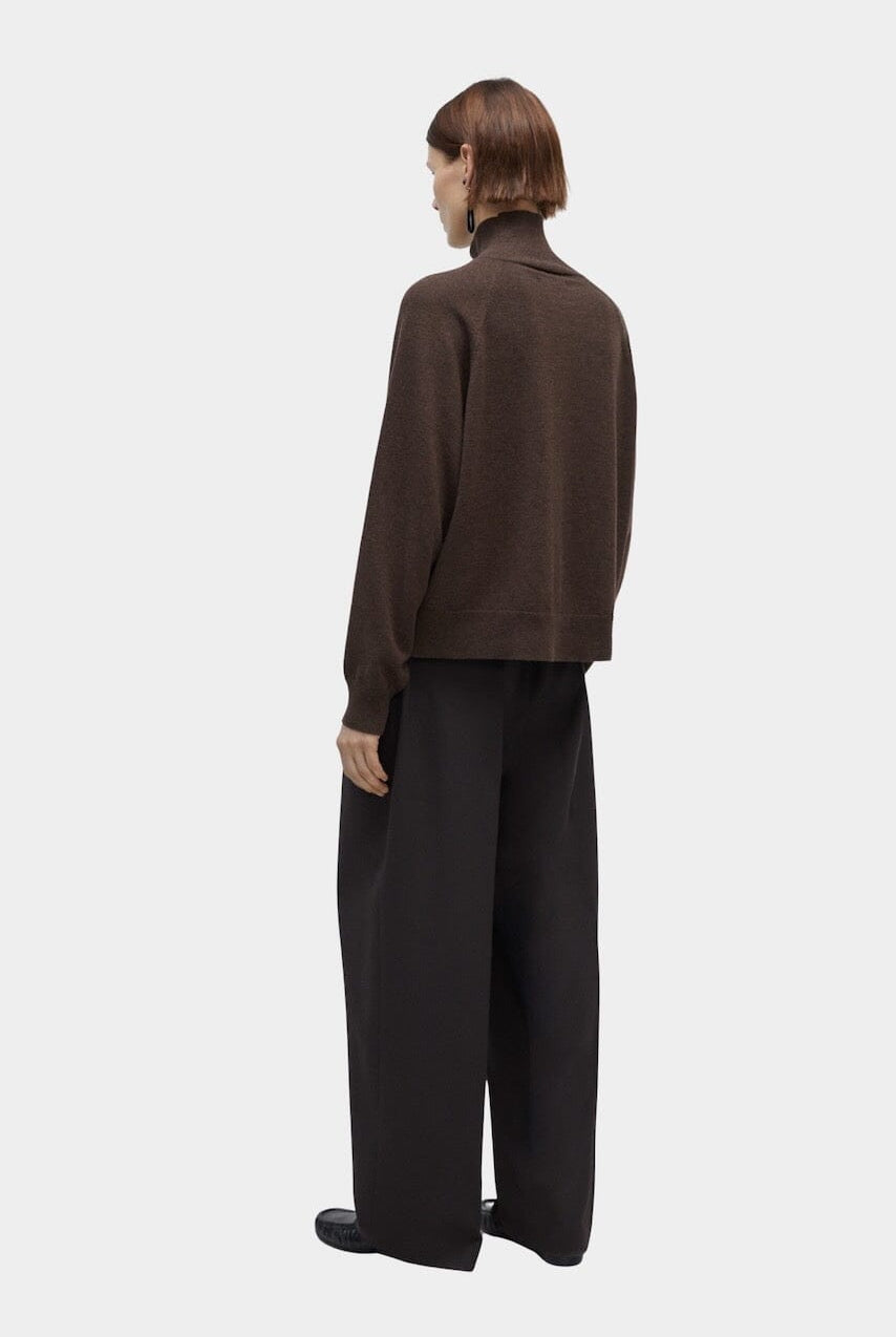 Cordera - Merino Wool Buttoned Sweater - Espresso - Knitwear - YUCCA, Yucca store Denver, women’s high quality sweaters.