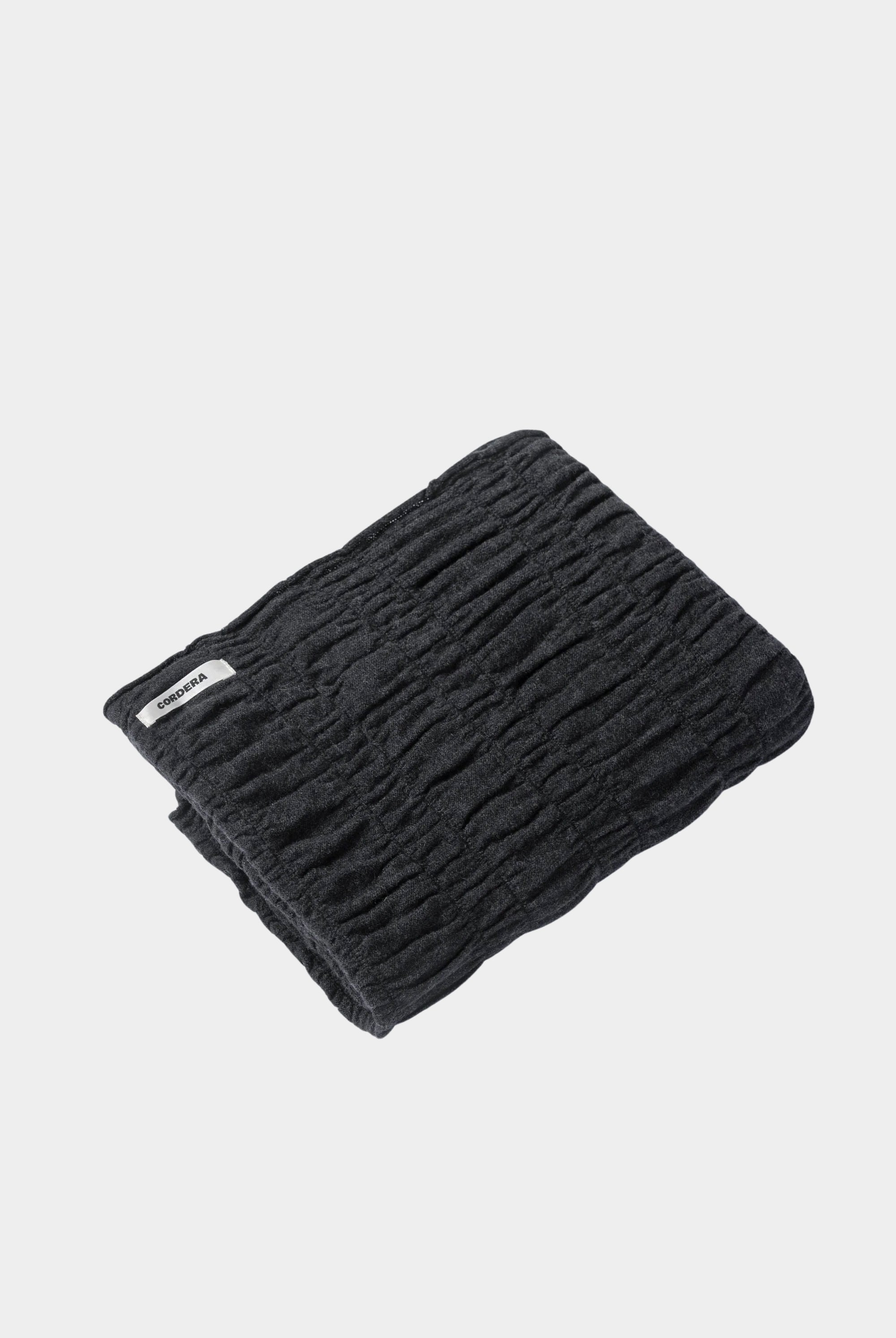 Cordera - Merino Wool Gathered Wrap - Anthracite - Accessories - YUCCA, chic women's clothes, women’s clothing store Denver.