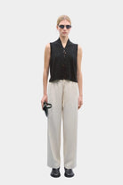 Cordera - Merino Wool Waistcoat - Black - Vest - YUCCA, boutiques near me, women’s high quality tops.