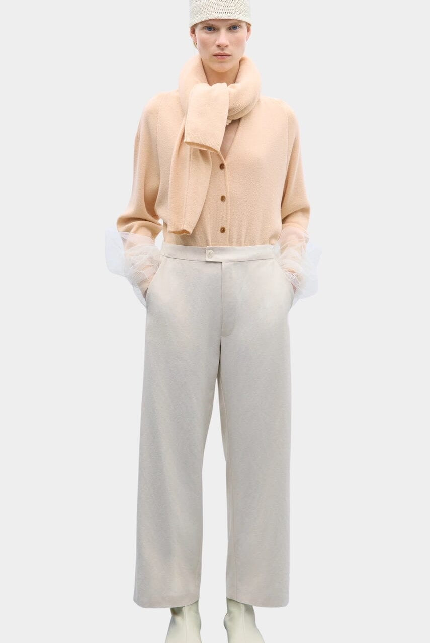 Cordera - New Tailoring Pants - Natural - YUCCA, Artistic clothing for women, fashion for women over 50.