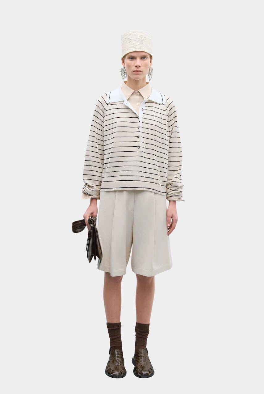 Cordera - Organic Cotton Striped Polo - Sweater - YUCCA, Yucca store Denver, high quality capsule wardrobe.