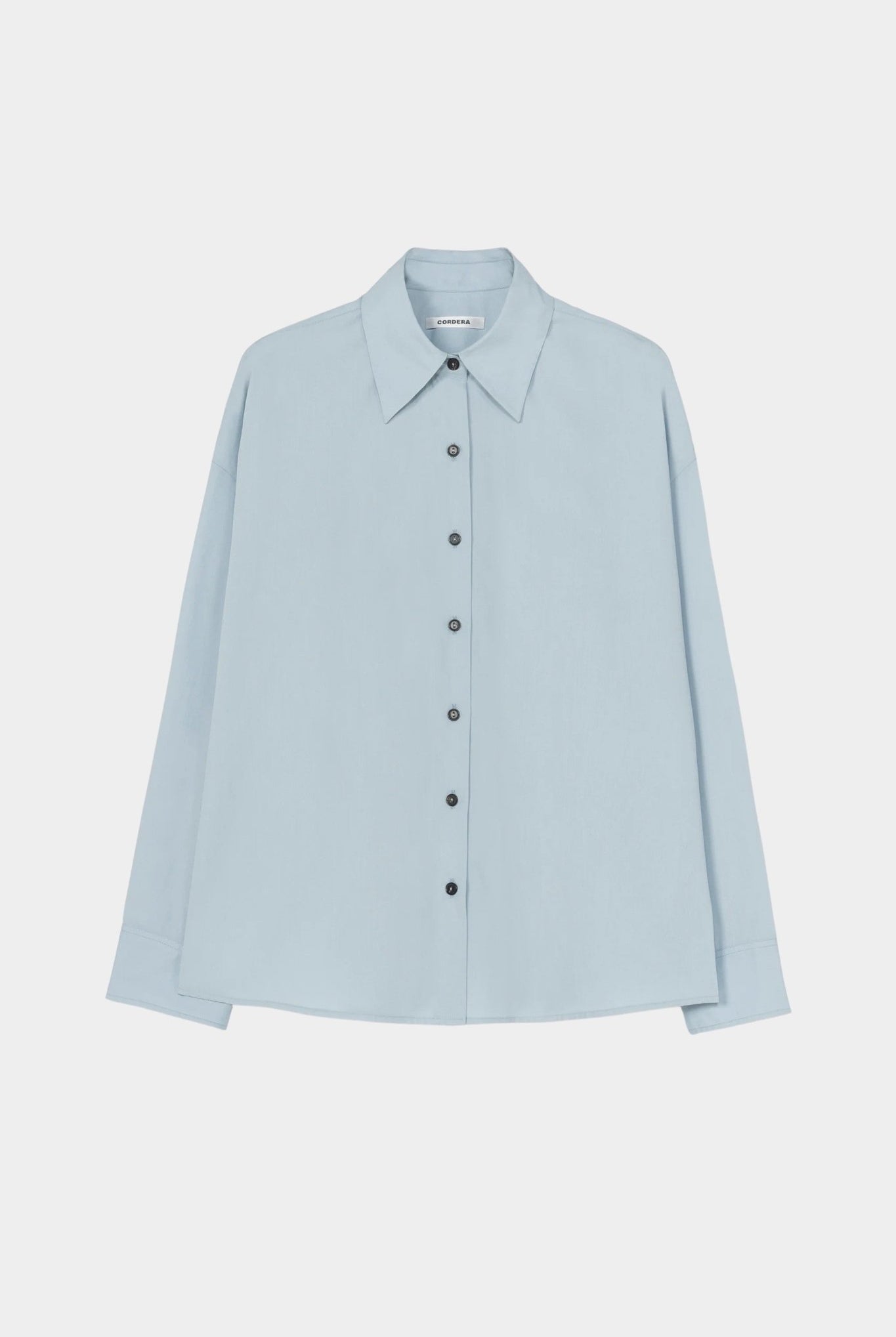 Cordera - Oversized Shirt - Baby Blue - Shirts & Tops - YUCCA, chic outfits for women, women’s clothing store Denver.