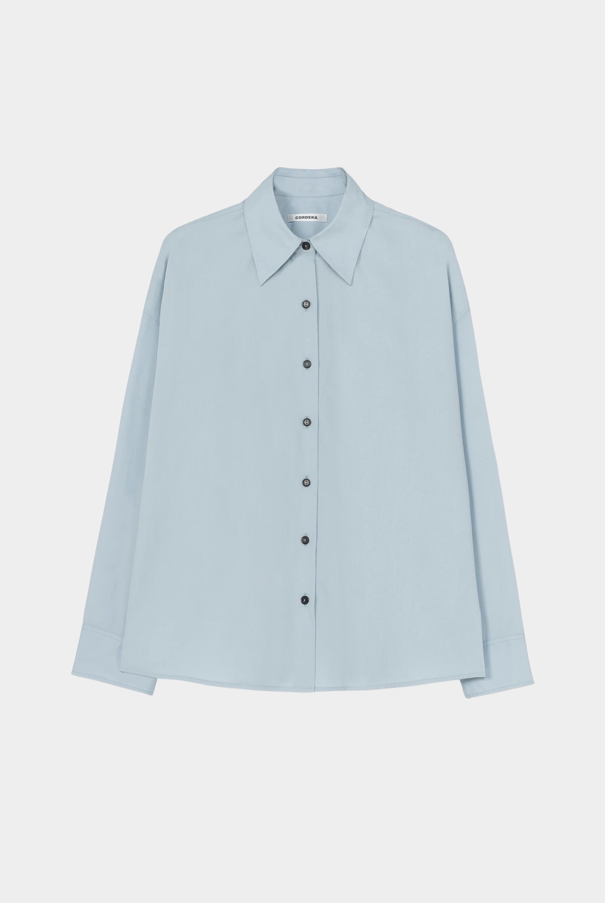 Cordera - Oversized Shirt - Baby Blue - Shirts & Tops - YUCCA, chic outfits for women, women’s clothing store Denver.