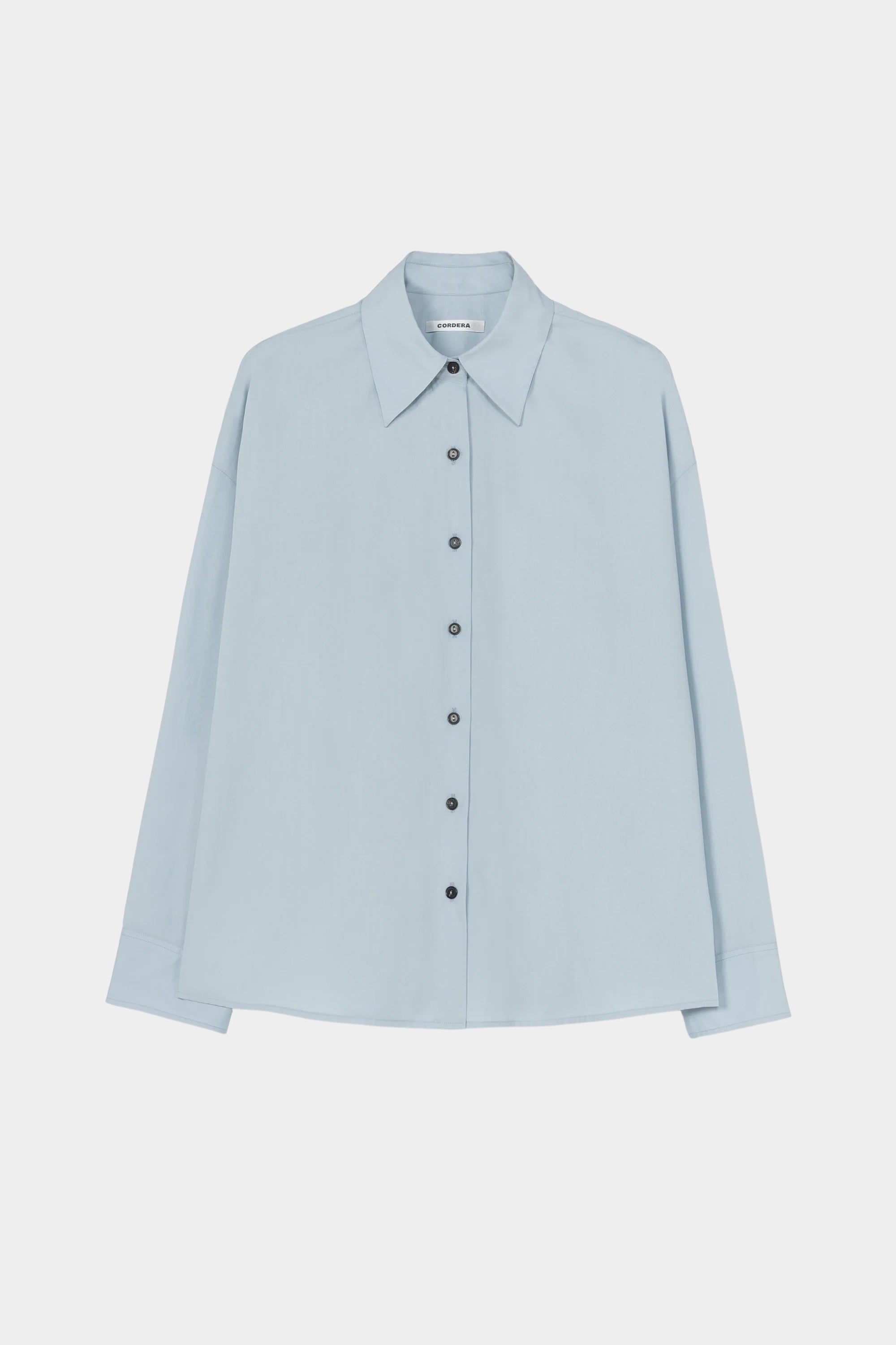 Cordera - Oversized Shirt - Baby Blue - Shirts & Tops - YUCCA, chic outfits for women, women’s clothing store Denver.