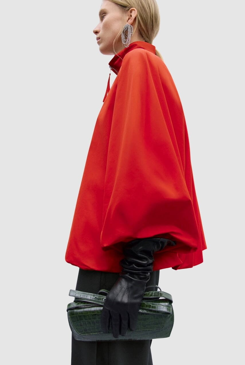 Cordera - Utility Balloon Jacket - Red - Coats & Jackets - YUCCA, Artistic clothing for women, fashion for women over 50.