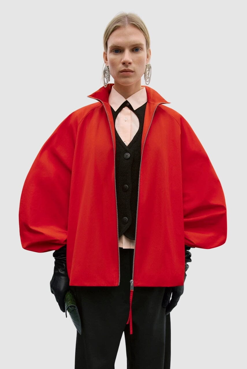 Cordera - Utility Balloon Jacket - Red - Coats & Jackets - YUCCA, Artistic clothing for women, fashion for women over 50.