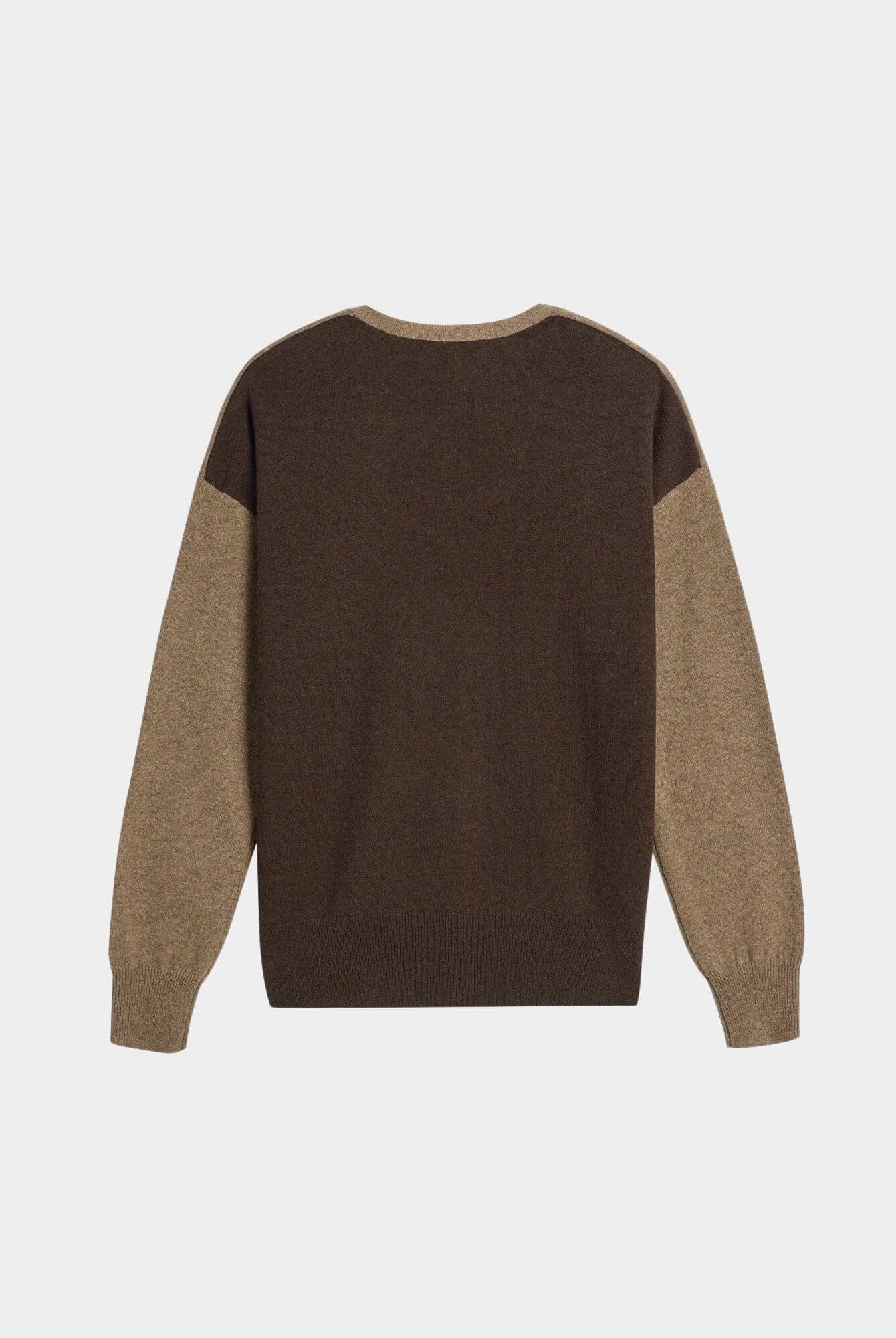 Demylee - Abigail Cashmere Cardigan - Beige/Espresso - Knitwear - YUCCA, artistic clothing for women, boutique store near me.