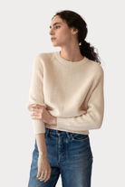 Demylee | Chelsea Washed Cotton Sweater In Off White - SHOP YUCCA Sweater DEMYLEE - YUCCA Artistic clothing for women, boutique near me, boutique stores near me, capsule wardrobe, fashion for women over 50