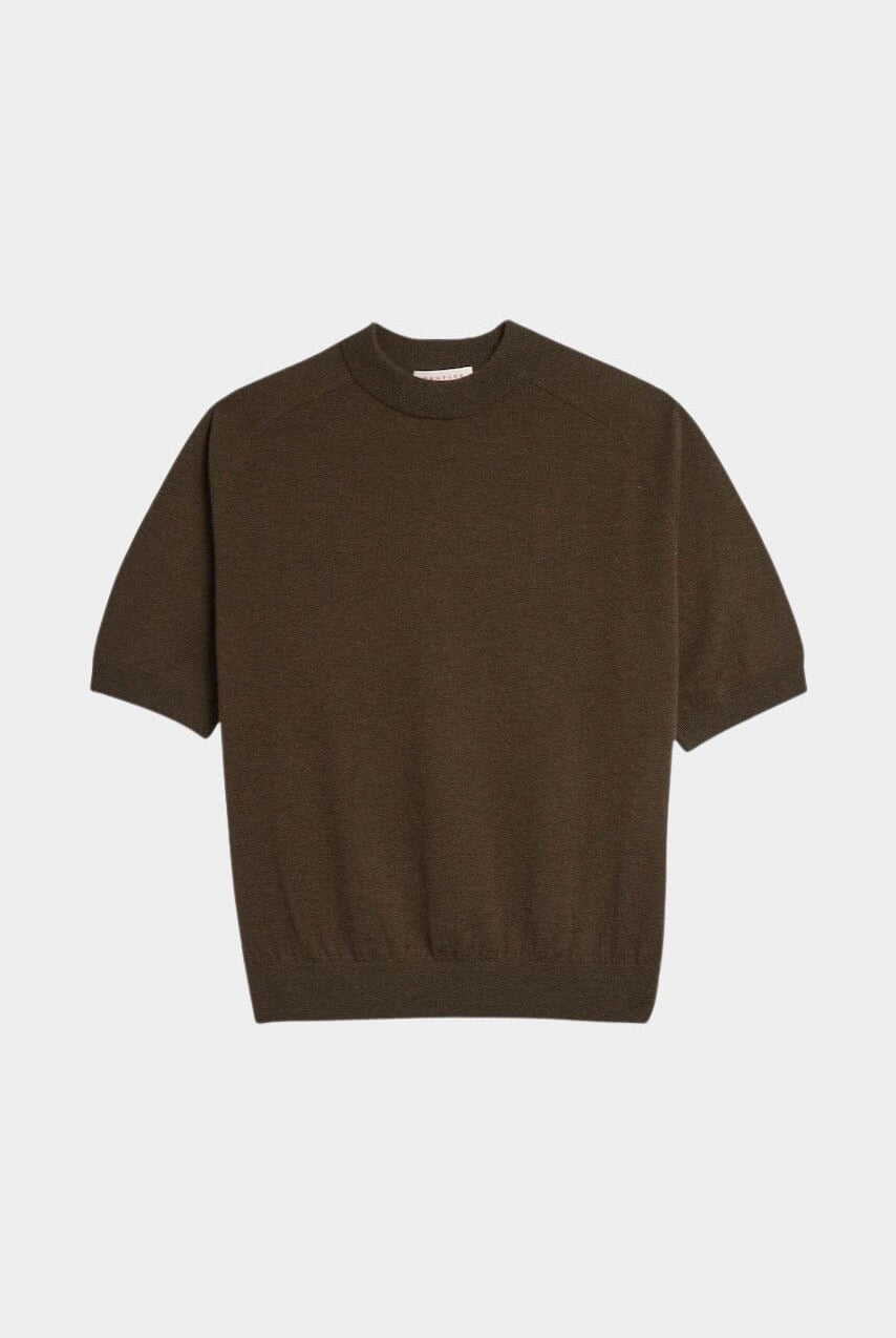 Demylee - Irelia Fine Merino Wool Top - Moss - Shirts & Tops - YUCCA, Artistic clothing for women, boutique near me.