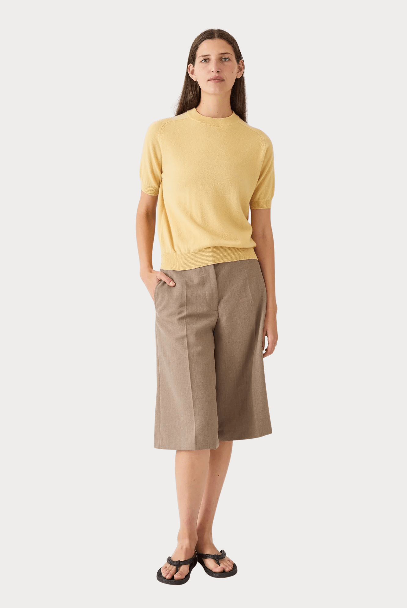 Demylee | Irelia Cashmere Top In Soft Yellow - SHOP YUCCA Shirts & Tops DEMYLEE - YUCCA