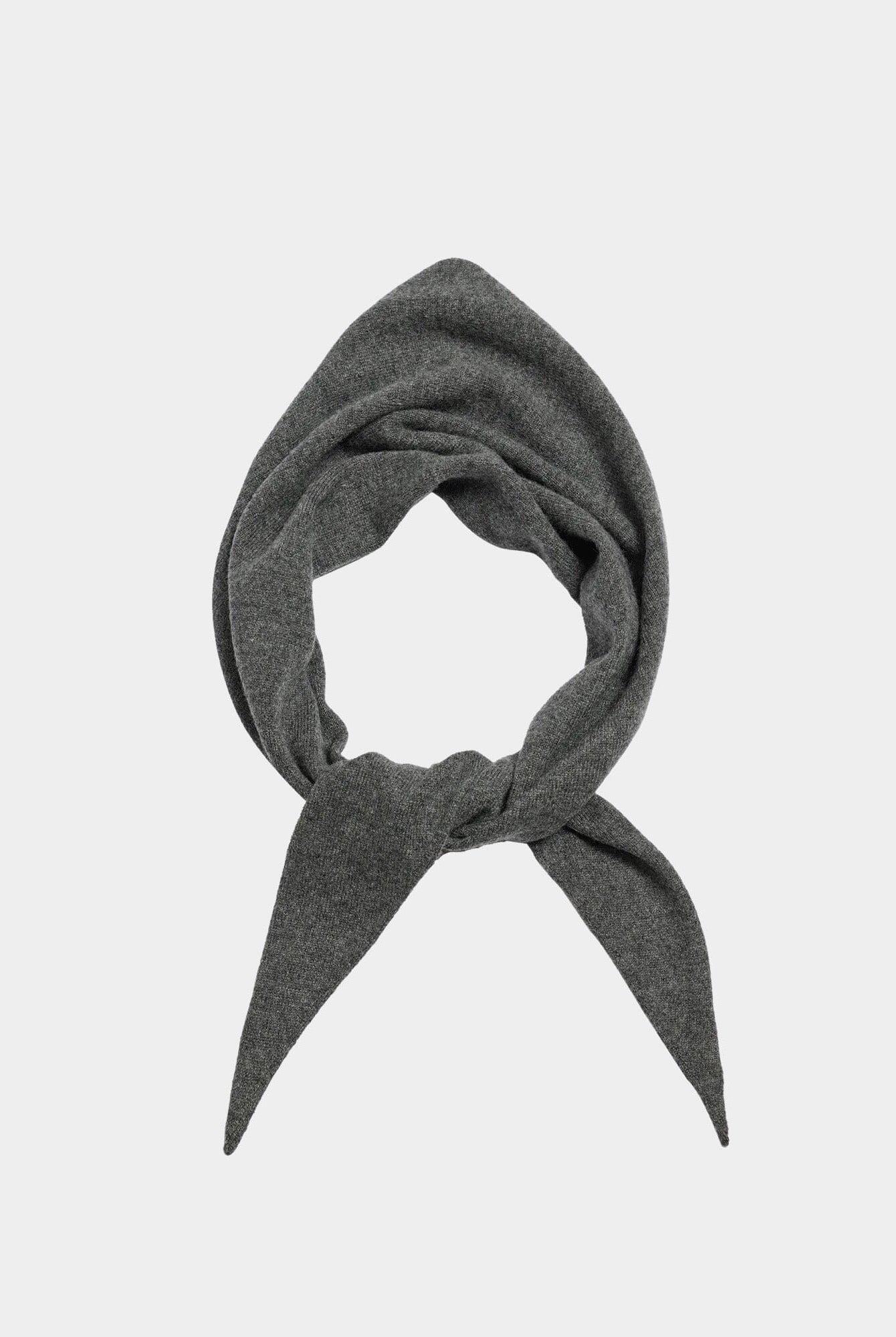 Demylee - Nessa Cashmere Bandana - Dark Heather Grey - Bandana - YUCCA, Artistic clothing for women, Denver boutique.