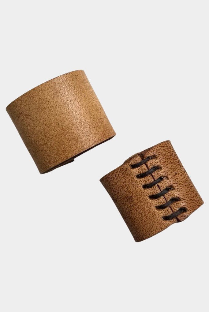 Eco Raw Studio - Leather Bandana Cuff - Brown - YUCCA, artistic accessories, boutique near me, shop local denver.