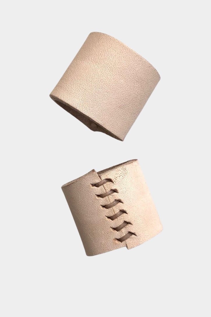 Eco Raw Studio - Leather Bandana Cuff - Brown - YUCCA, artistic accessories, boutique near me, shop local denver.