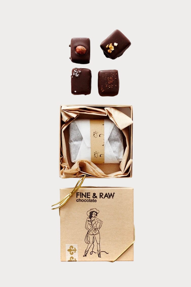 Fine & Raw - Truffle Gift Set - 4 Piece Mixed - YUCCA, Best boutique shopping Denver, shop local, special gifts, chocolate.
