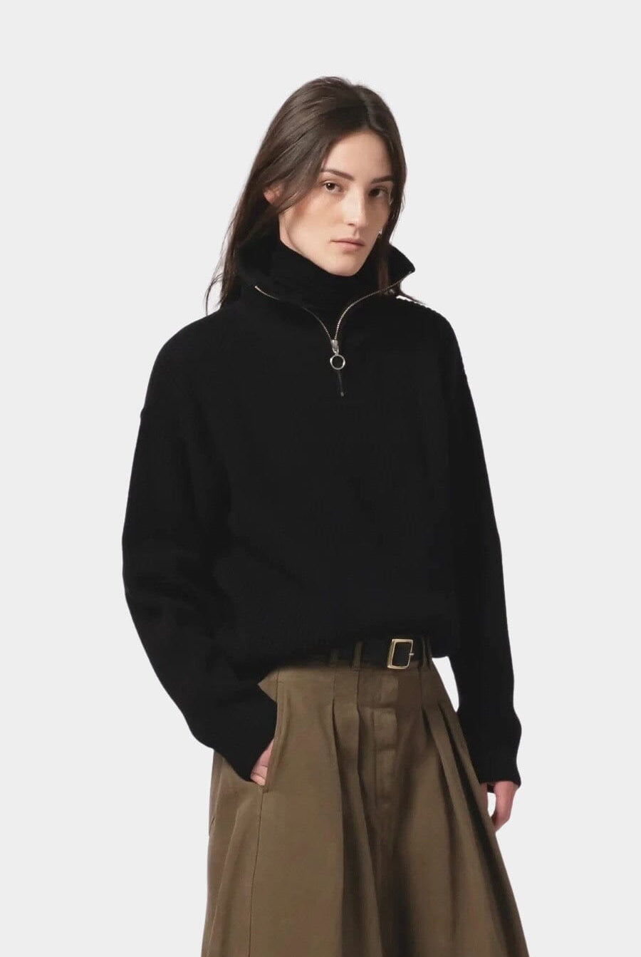 Girls Of Dust - Fly Deck Sweater - Delta Black - Knitwear - YUCCA, Women’s clothing store Denver, women’s clothing website.