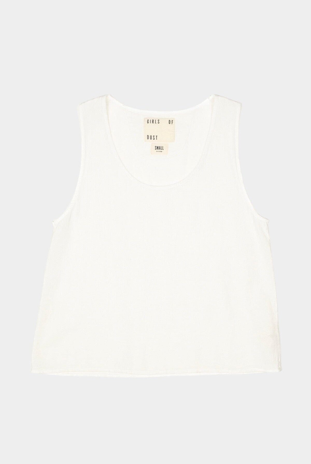 Girls Of Dust - Gazebo Cotton Tank Top - Milk - Shirts & Tops - YUCCA, Yucca store Denver, women’s high quality tops.