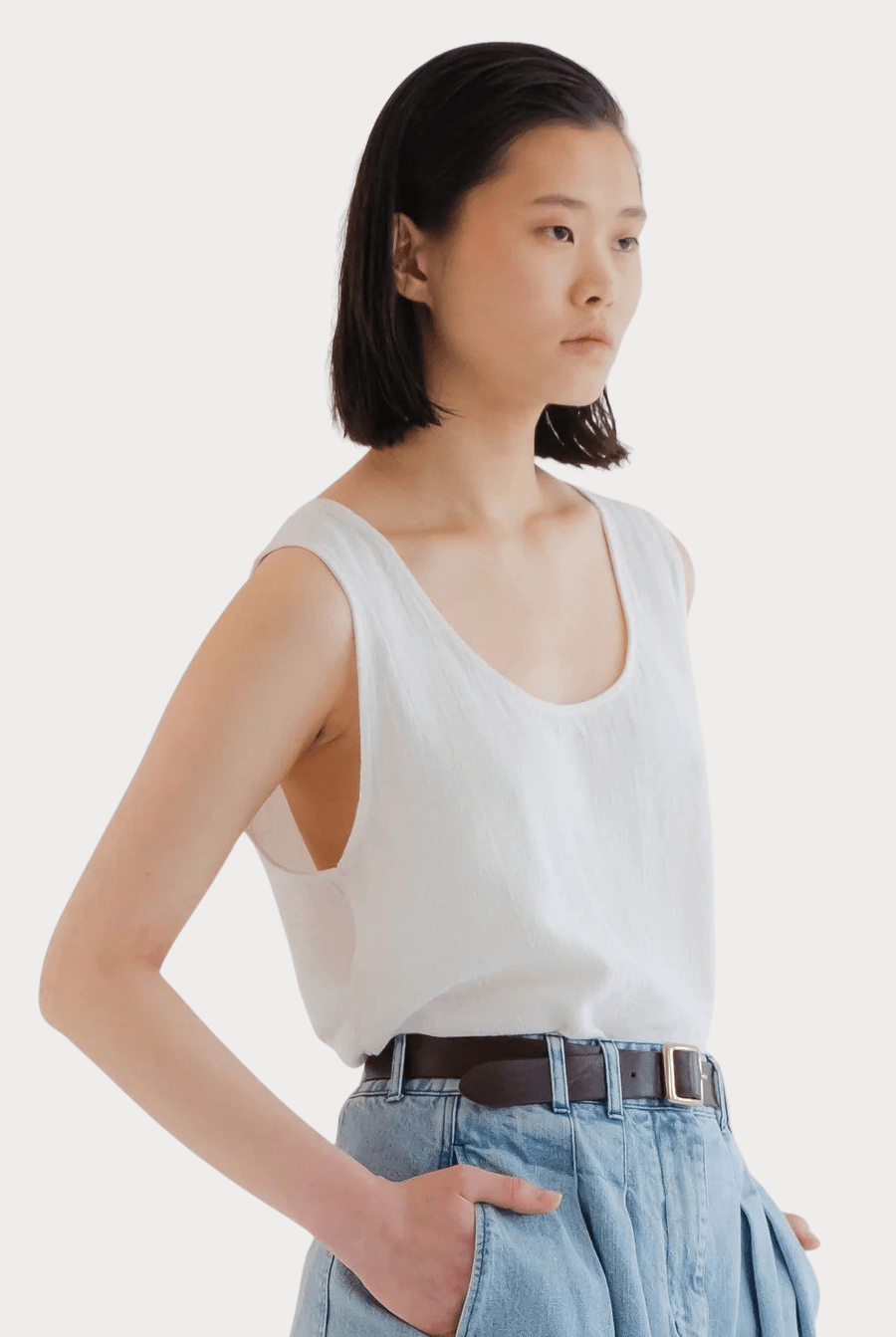 Girls Of Dust - Gazebo Cotton Tank Top - Milk - Shirts & Tops - YUCCA, Yucca store Denver, women’s high quality tops.tops.