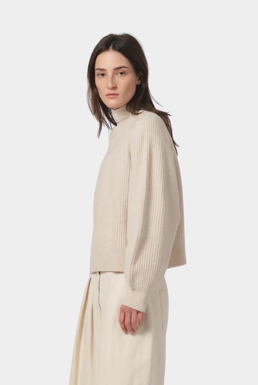 GIRLS OF DUST - Puddle Sweater - Delta Wheat - Knitwear - YUCCA, women’s clothing website, women’s high quality sweater.