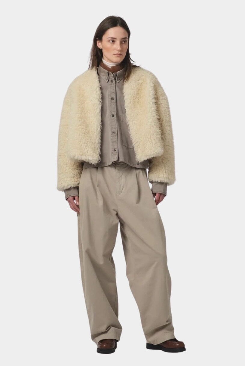 Girls Of Dust - Shetland Jacket Alaska Fluff - Ecru - Jacket & Coats - YUCCA, Women’s clothing store Denver, shop local.