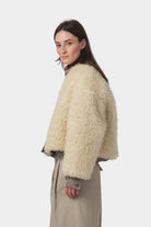 Girls Of Dust - Shetland Jacket Alaska Fluff - Ecru - Jacket & Coats - YUCCA, Women’s clothing store Denver, shop local.
