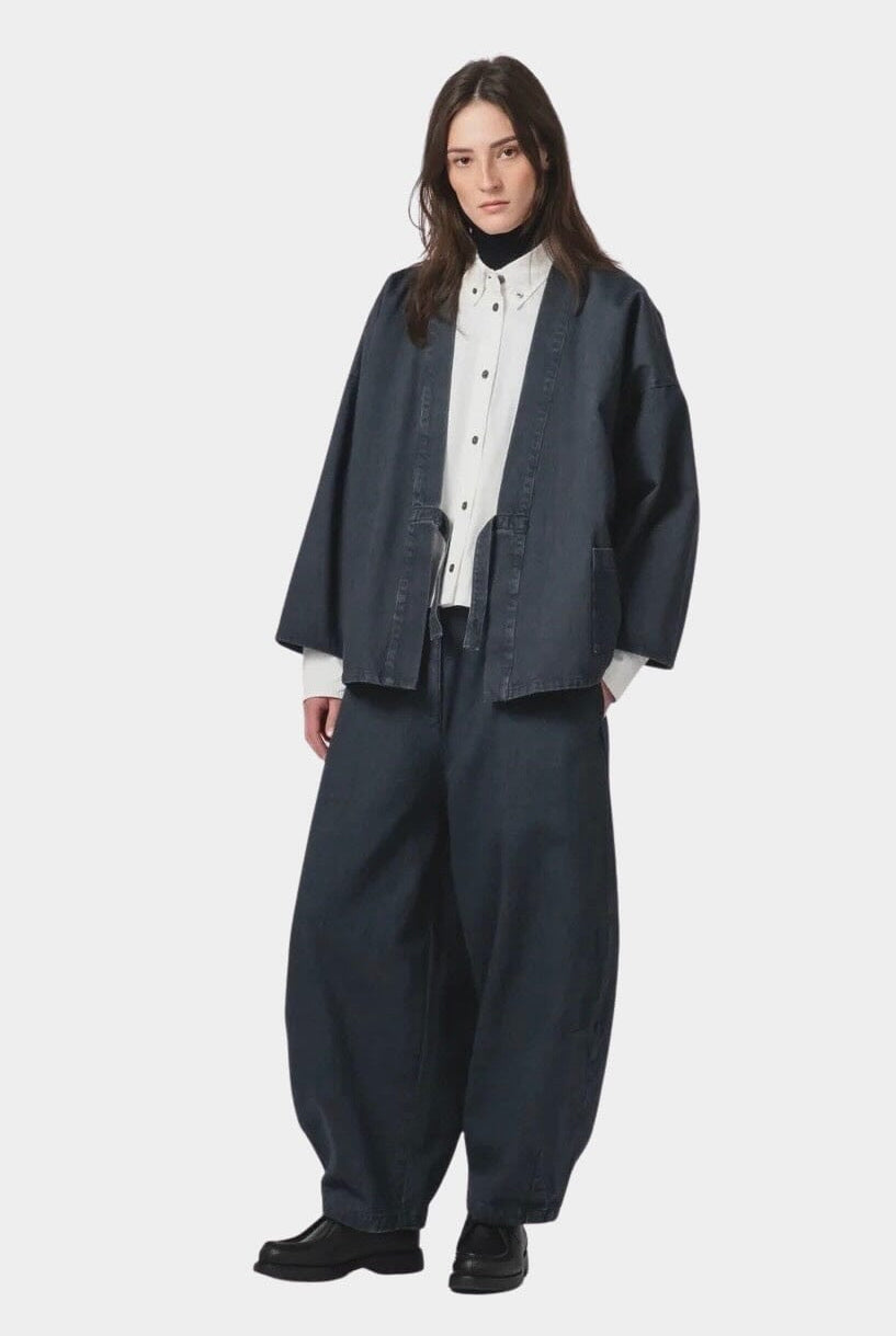 Girls Of Dust | Shogun Kimono - Griffin Denim Asphalt - YUCCA Jacket & Coats, Artistic clothing for women, boutique near me.