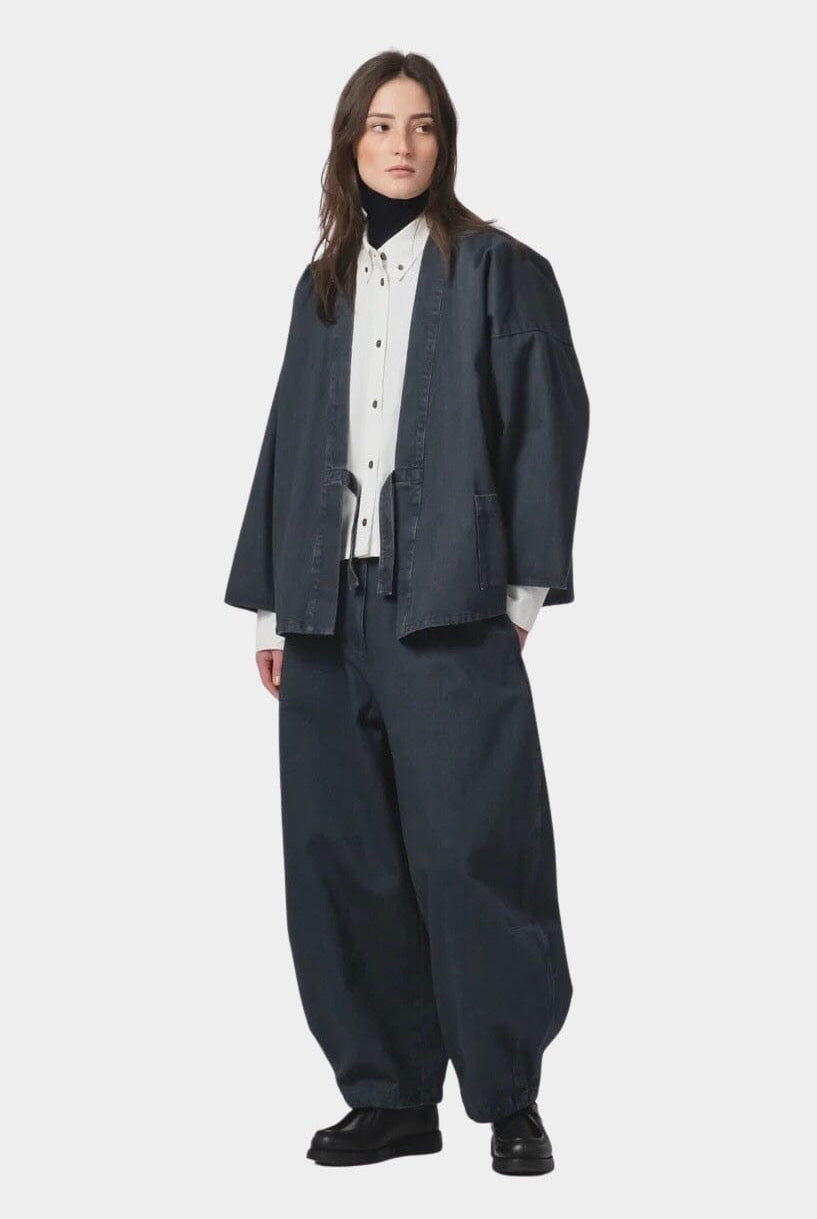 Girls Of Dust | Shogun Kimono - Griffin Denim Asphalt - YUCCA Jacket & Coats, Artistic clothing for women, boutique near me.