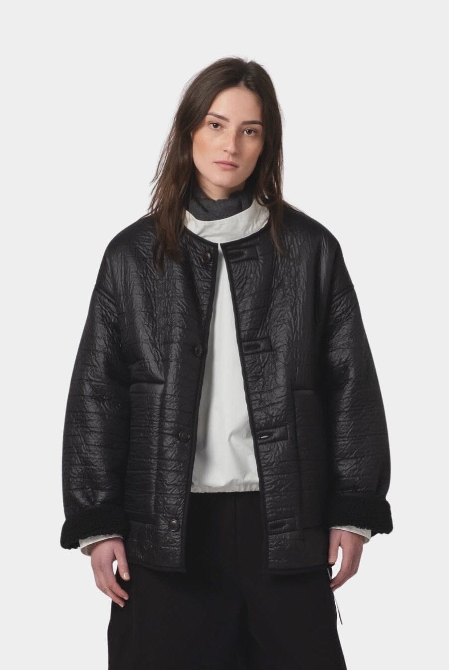 Girls Of Dust - Solar Reversible Jacket - Black - Jacket & Coats - YUCCA, womens clothing website, women’s quality outerwear.