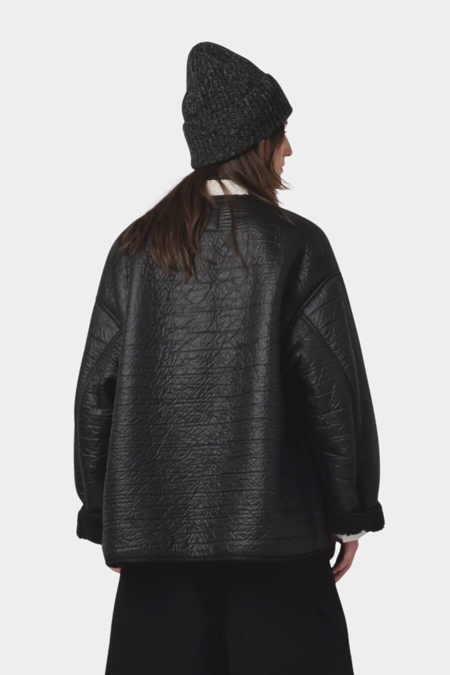Girls Of Dust - Solar Reversible Jacket - Black - Jacket & Coats - YUCCA, womens clothing website, women’s quality outerwear.