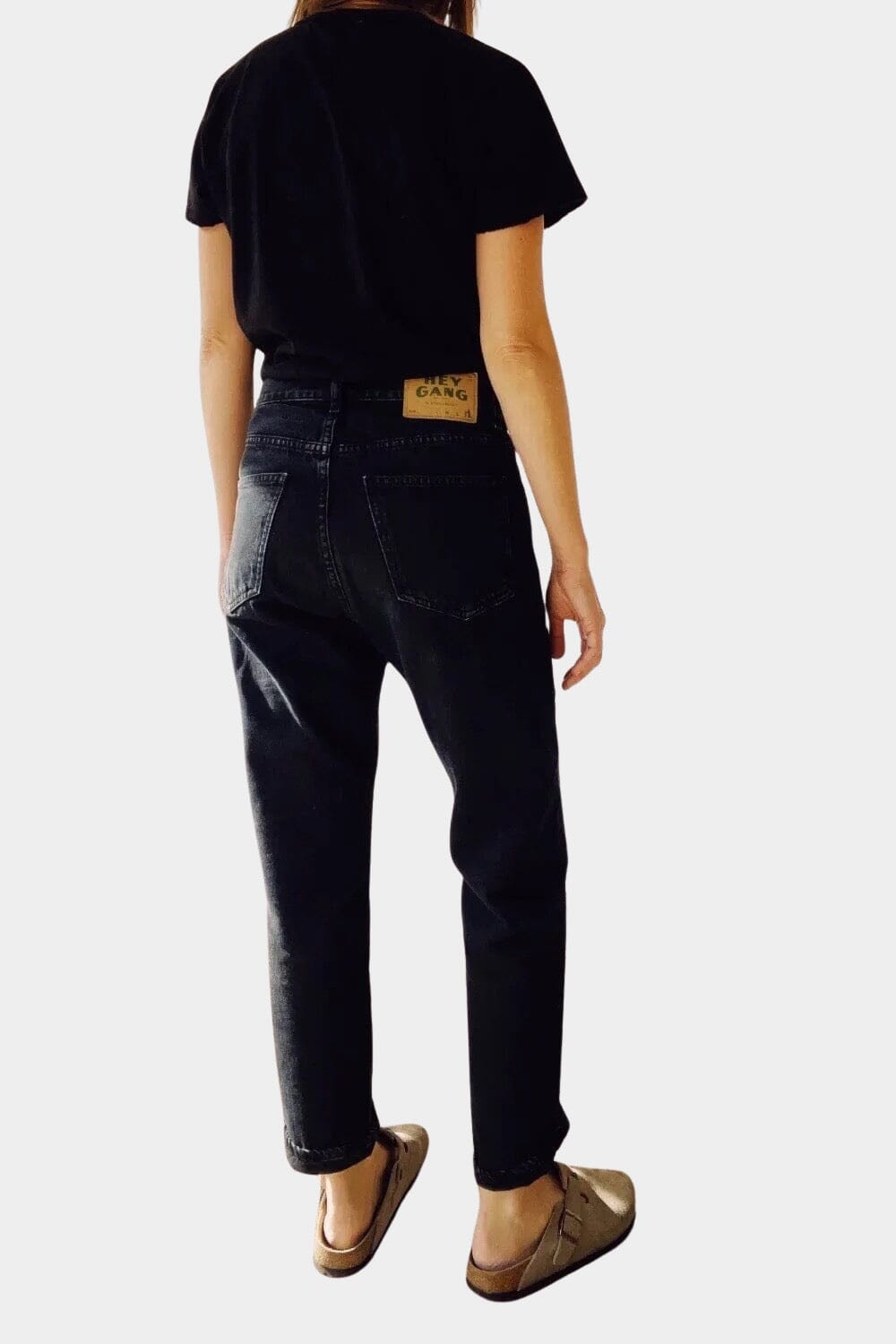 Hey Gang | The Loose Crop In Washed Black - SHOP YUCCA Pants HEY GANG - YUCCA, Best boutique shopping in Denver, boutiques Denver, high end denim jeans online, capsule wardrobe, shop local Denver.