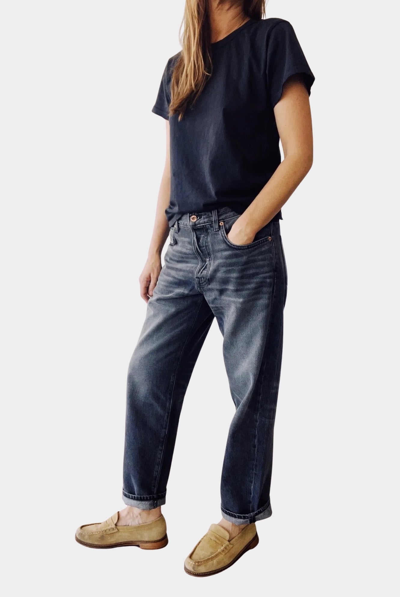 Hey Gang - The Loose Crop - Jett Wash - Denim - YUCCA, Yucca store Denver, women’s clothing boutique near me, boutiques near me.