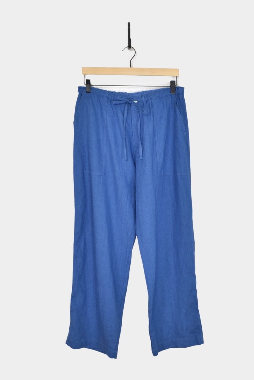Ichi Antiquités | Color Linen Pants In Blue - SHOP YUCCA Pants ICHI ANTIQUITÉS - YUCCA, Women’s clothing store Denver, women’s Japanese clothing website, clothing boutiques near me, women’s elevated trousers.