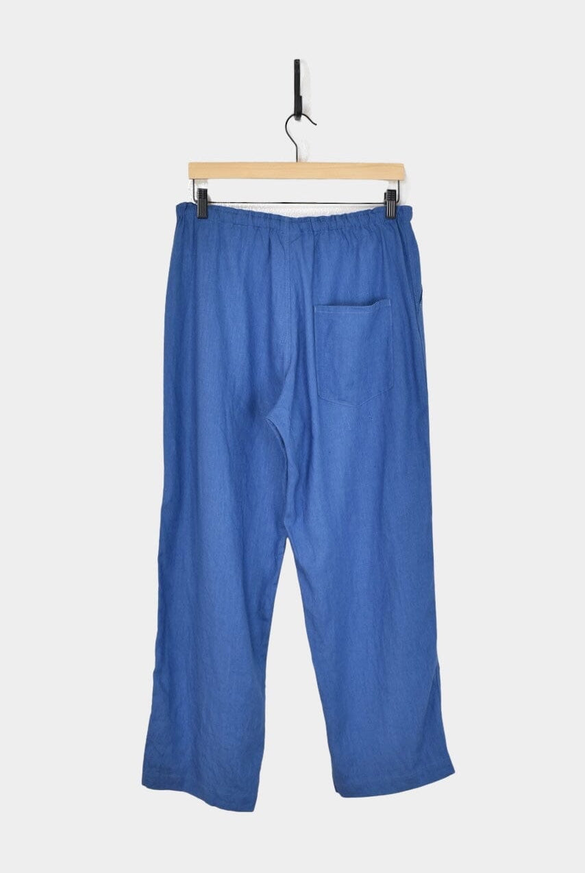 Ichi Antiquités | Color Linen Pants In Blue - SHOP YUCCA Pants ICHI ANTIQUITÉS - YUCCA, Women’s clothing store Denver, women’s Japanese clothing website, clothing boutiques near me, women’s elevated trousers.