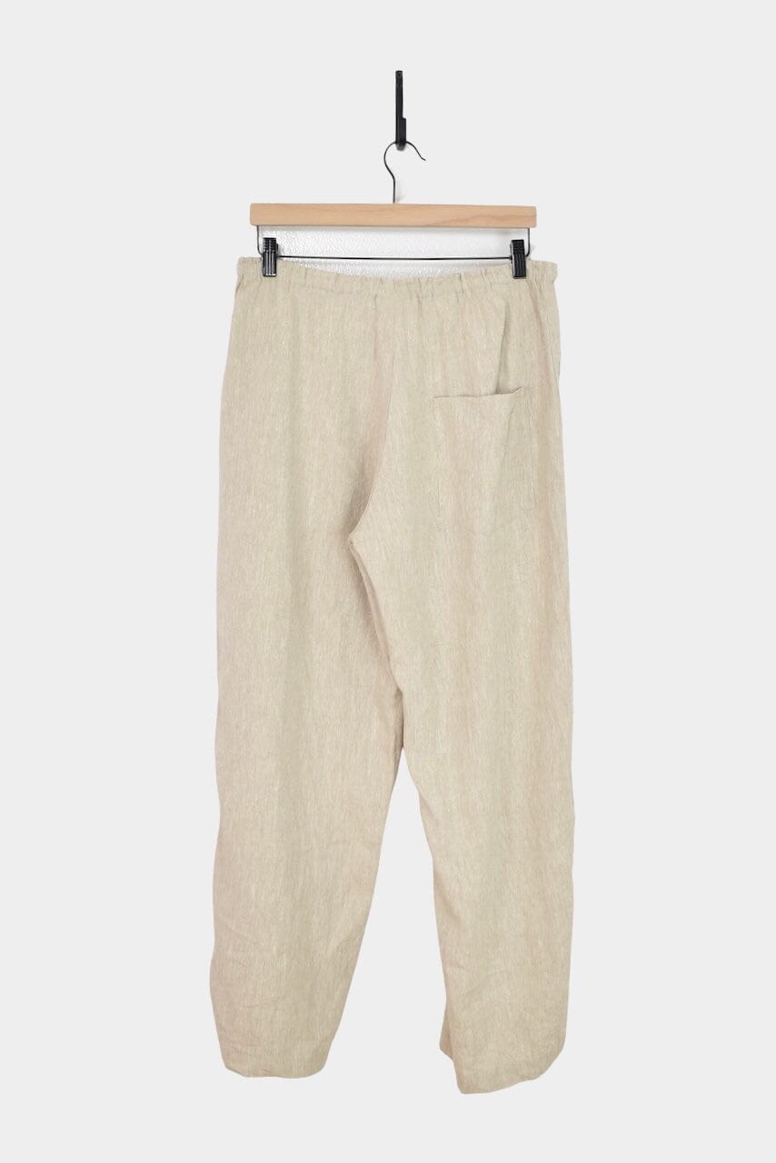 Ichi Antiquités | Color Linen Pants In Natural - SHOP YUCCA Pants ICHI ANTIQUITÉS - YUCCA, Women’s clothing store Denver, women’s Japanese clothing website, clothing boutiques near me, women’s elevated trousers.
