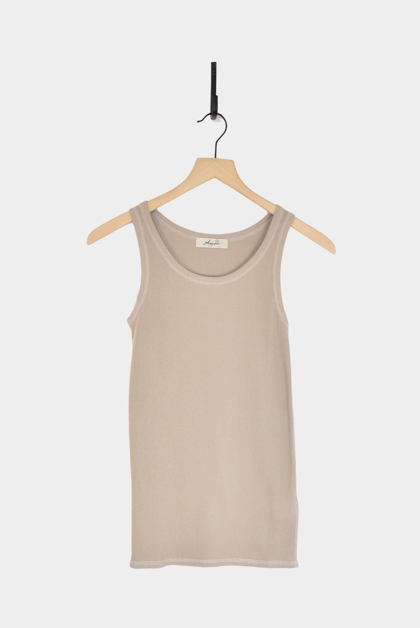 Ichi Antiquites - Cotton Tank Top - Mocha - Tops & Tees - YUCCA, boutiques denver, elevated basics.