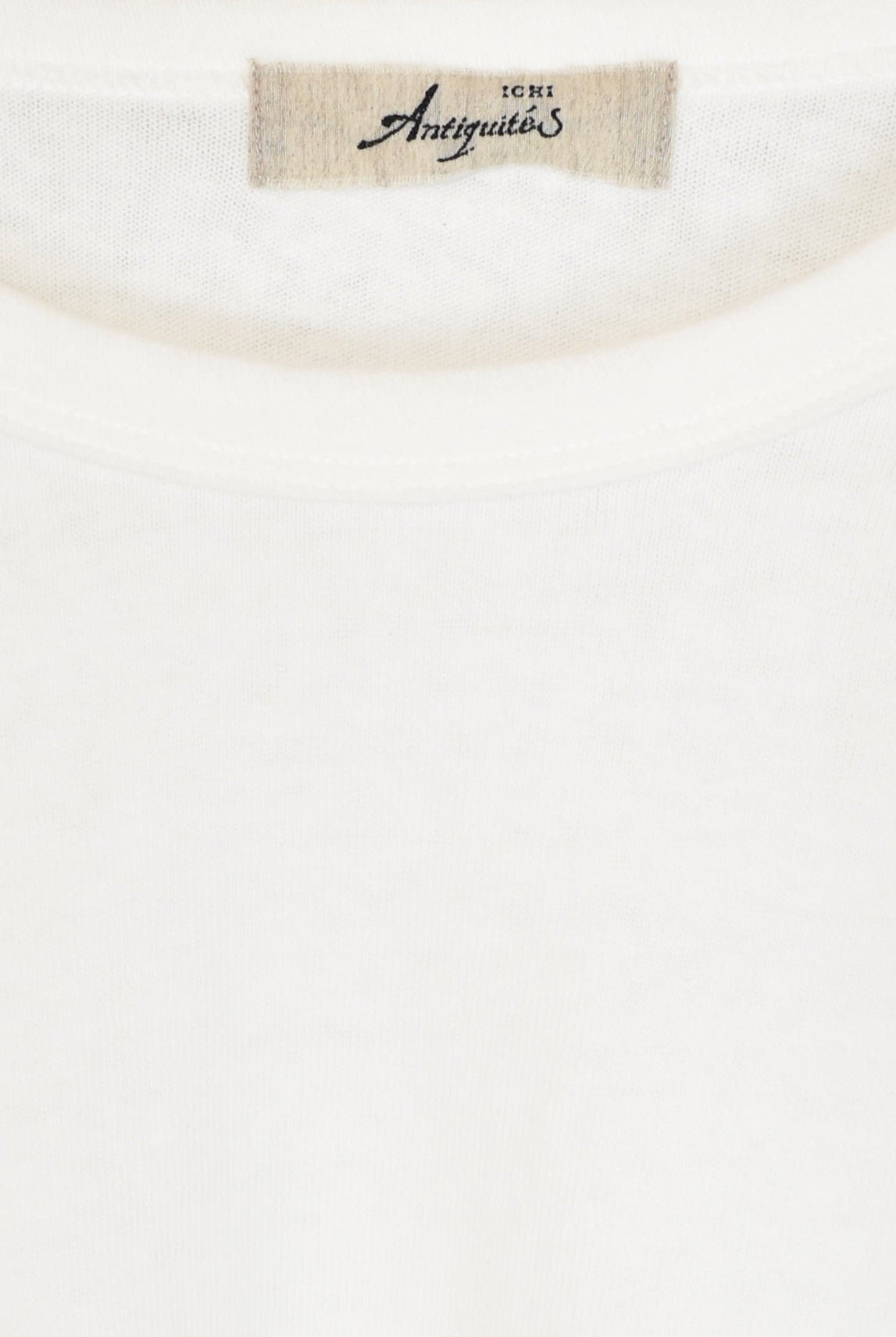 Ichi Antiquites - Cotton T Shirt - White - Tops & Tees - YUCCA, high quality capsule wardrobe, elevated basics.