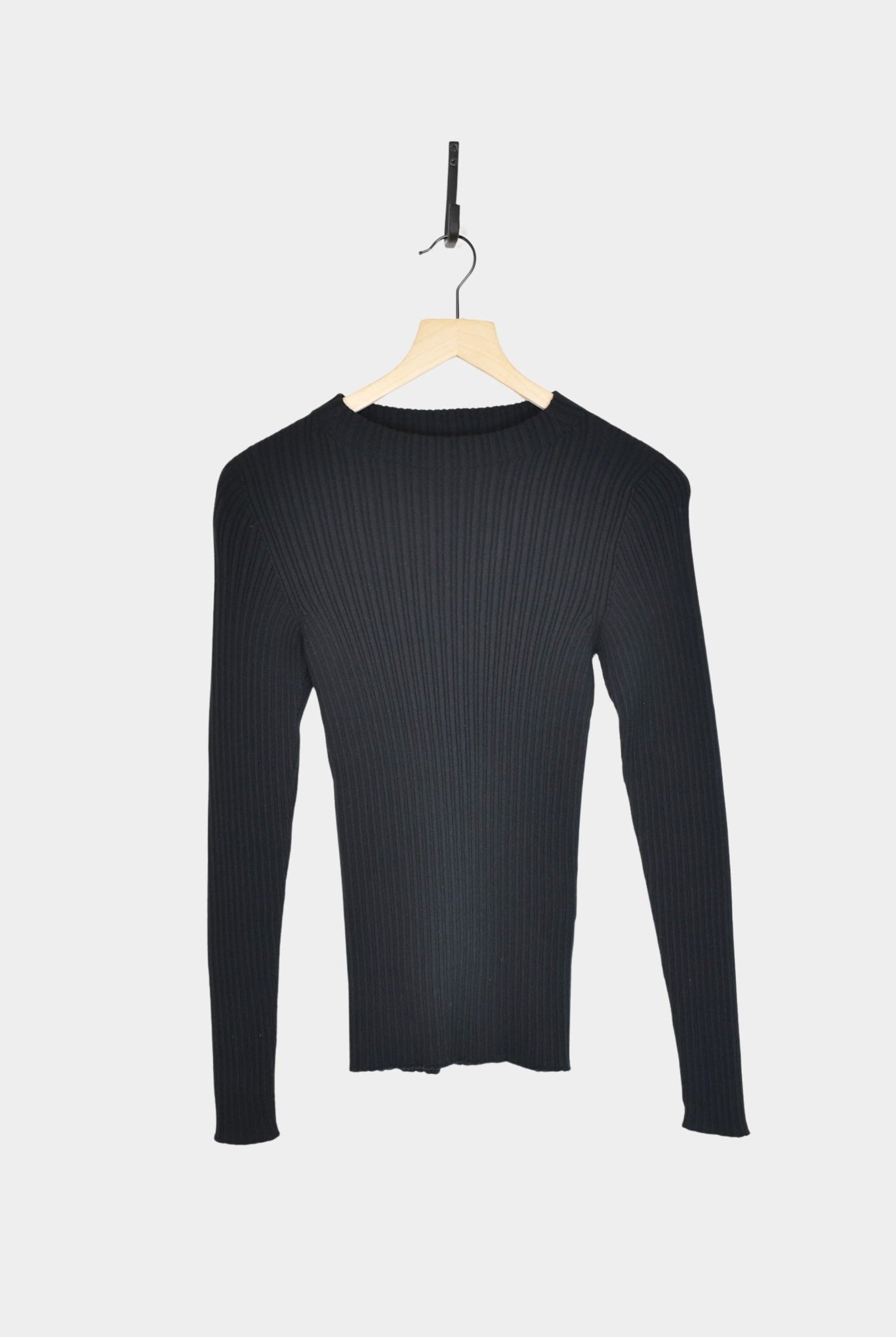 Ichi Antiquites - Japan Wholegarment Knit Pullover - Black - Tops & Tees - YUCCA, ageless fashion, Japanese clothing for women, at the moment clothes.