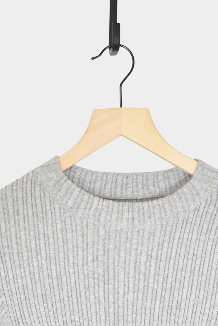 Ichi Antiquites - Japan Wholegarment Knit Pullover - Grey - Tops & Tees - YUCCA, ageless fashion, Japanese clothing for women, at the moment clothes.