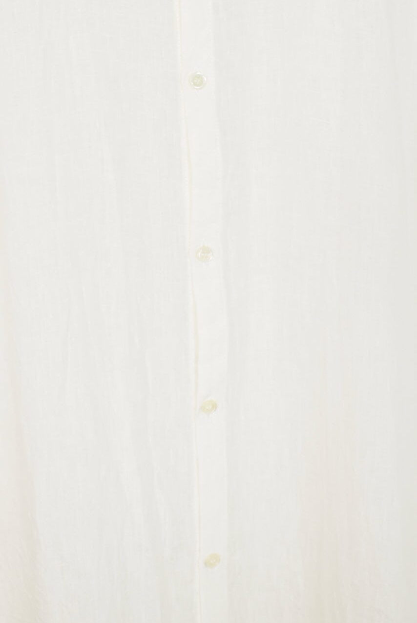 Ichi Antiquités | Linen Dungaree Dress In White - SHOP YUCCA Dresses ICHI ANTIQUITÉS - YUCCA, artistic clothing for women, Women’s clothing store Denver, boutique stores near me, capsule wardrobe, women’s elevated basics.