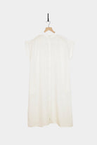 Ichi Antiquités | Linen Dungaree Dress In White - SHOP YUCCA Dresses ICHI ANTIQUITÉS - YUCCA, artistic clothing for women, Women’s clothing store Denver, boutique stores near me, capsule wardrobe, women’s elevated basics.
