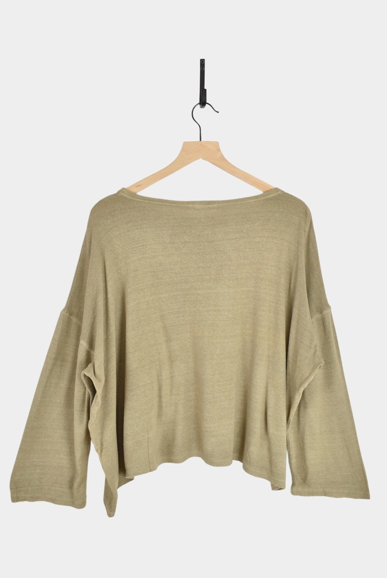Ichi Antiquités - Natural Hand Dye Crew Neck Pullover - Sage - Shirts & Tops -YUCCA, Yucca store Denver, boutiques near me.