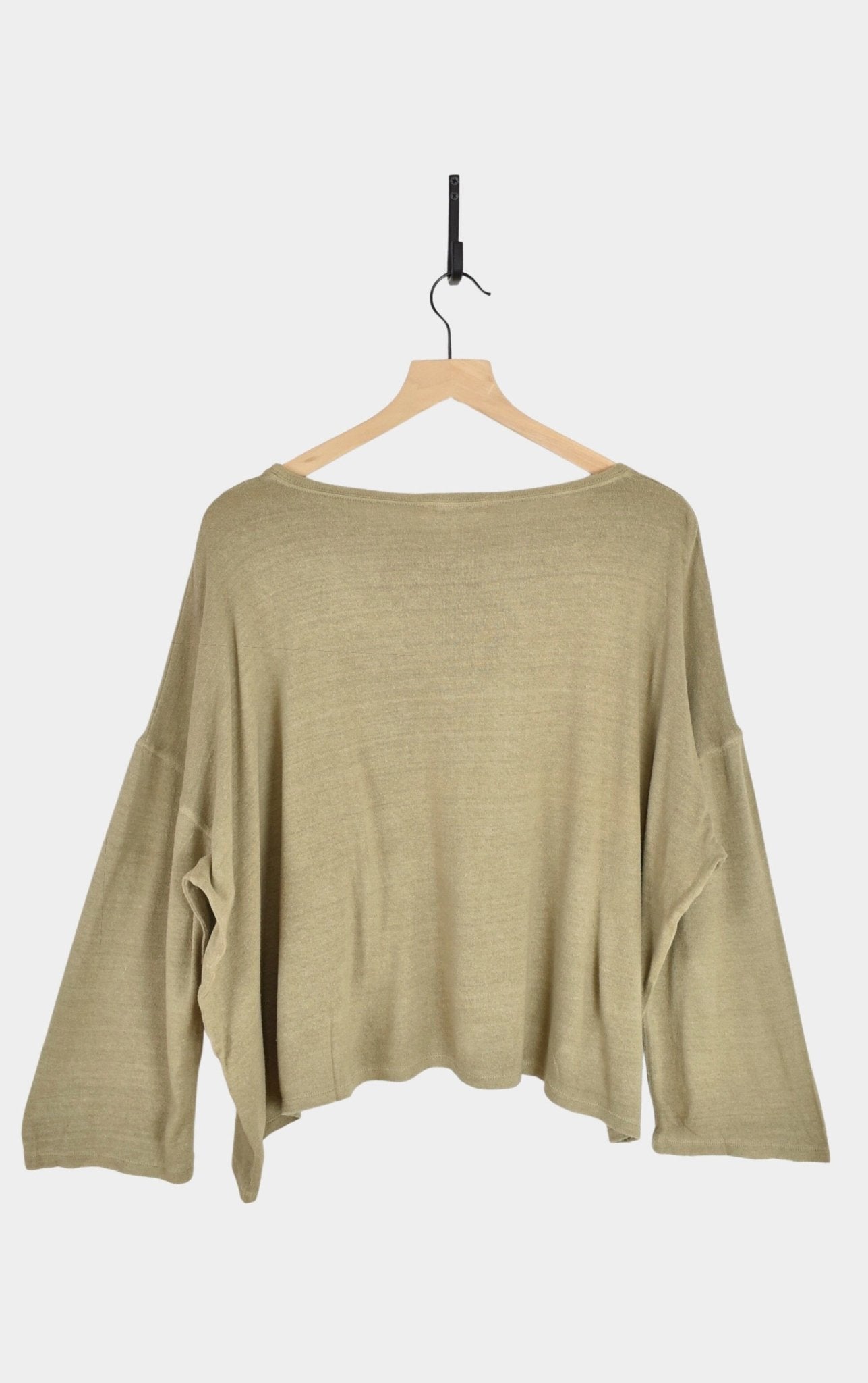 Ichi Antiquités - Natural Hand Dye Crew Neck Pullover - Sage - Shirts & Tops -YUCCA, Yucca store Denver, boutiques near me.