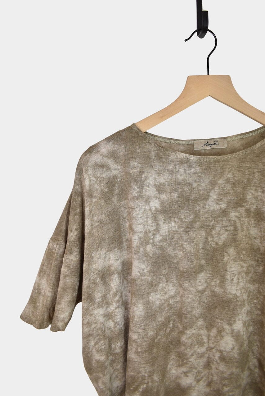 Ichi Antiquités | Natural Hand Dye 2Way Pullover In Greige - SHOP YUCCA Shirts & Tops ICHI ANTIQUITÉS - YUCCA, Artistic clothing for women, boutique near me, boutique stores near me, capsule wardrobe, fashion for women over 50.