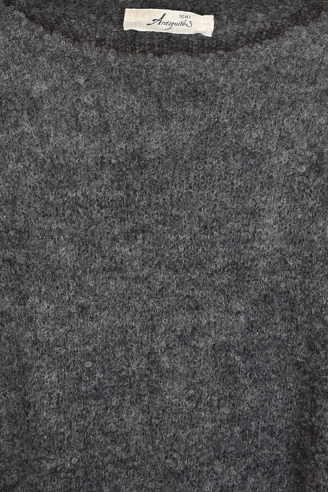 Ichi Antiquites - Peru Knit Boucle Sweater - Charcoal - Knitwear - YUCCA, Japanese clothing for women, at the moment clothes.