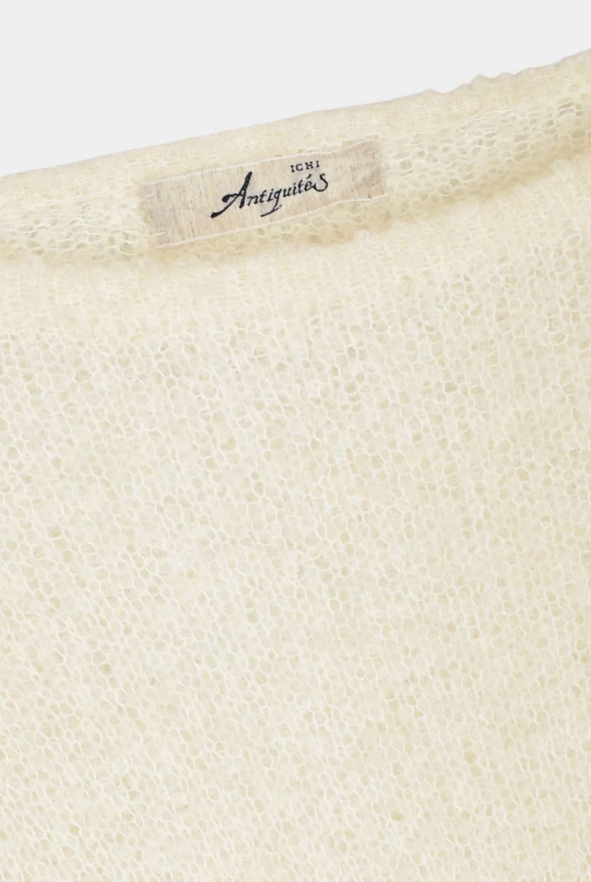 Ichi Antiquites - Peru Knit Boucle Sweater - White - Knitwear - YUCCA, ageless fashion, Japanese clothing for women.