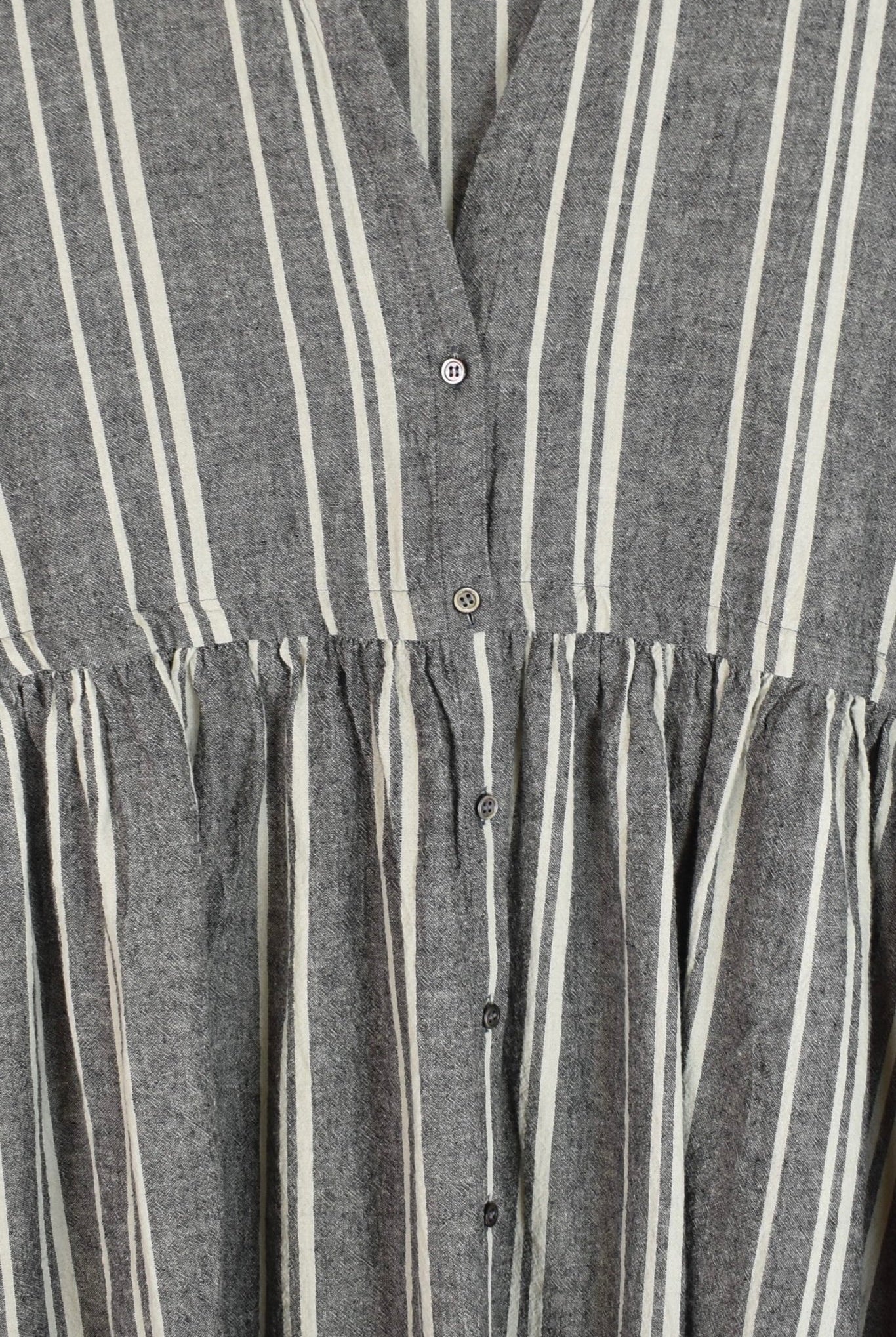 Ichi Antiquités - Random Stripe Dress - Gray - YUCCA, high quality capsule wardrobe, boutiques denver, elevated basics.
