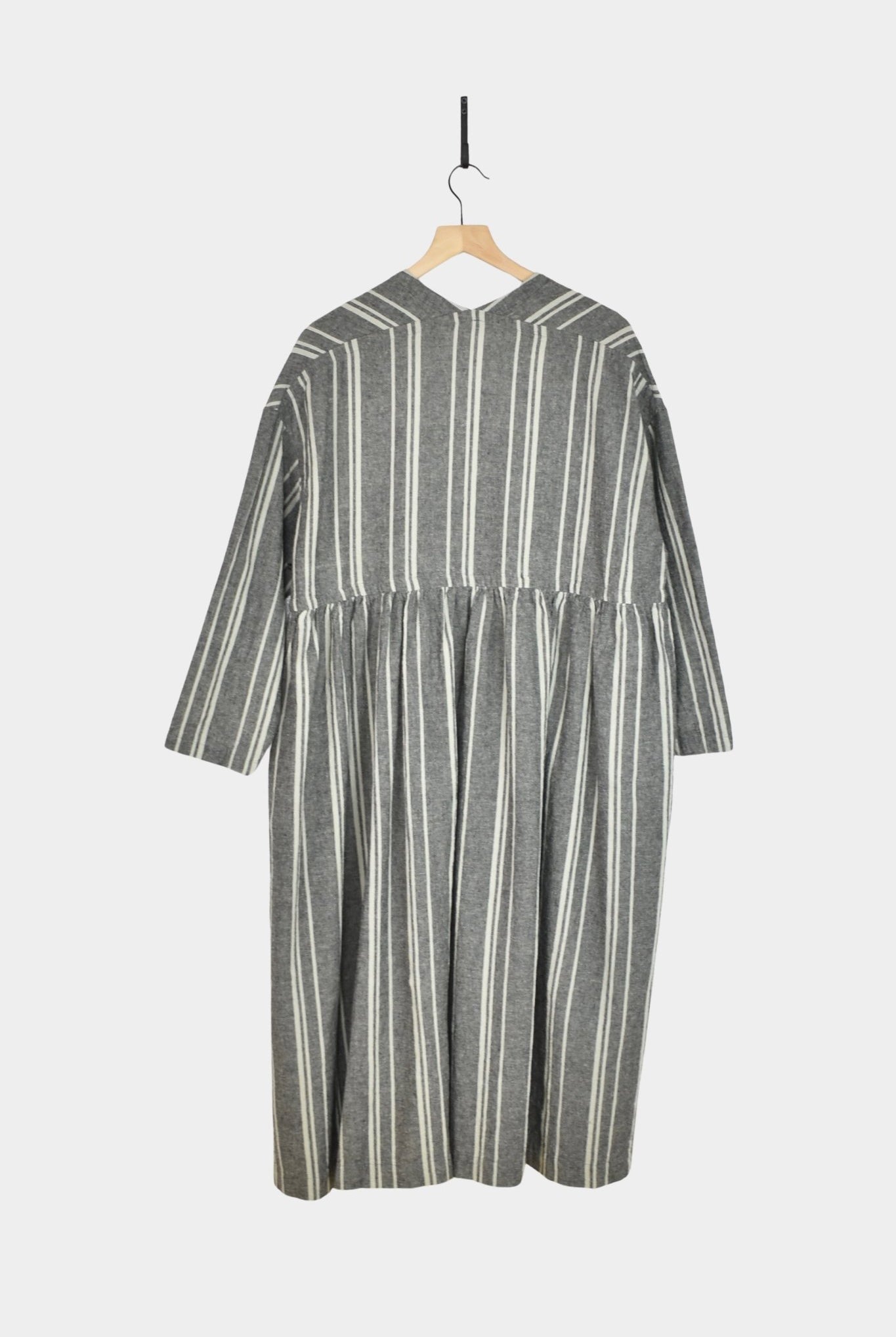 Ichi Antiquités - Random Stripe Dress - Gray - YUCCA, high quality capsule wardrobe, boutiques denver, elevated basics.