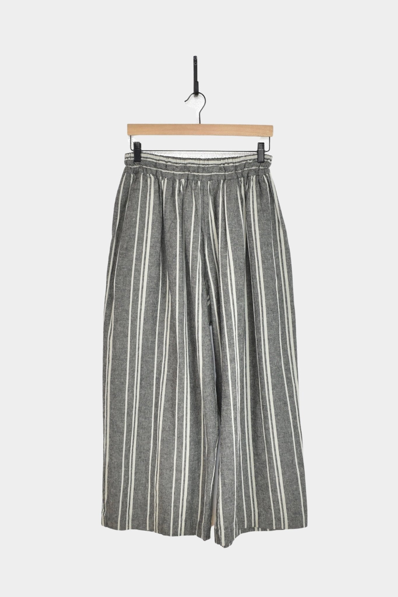 Ichi Antiquités - Random Stripe Pants - Gray - YUCCA, high quality capsule wardrobe, boutiques denver, elevated basics.