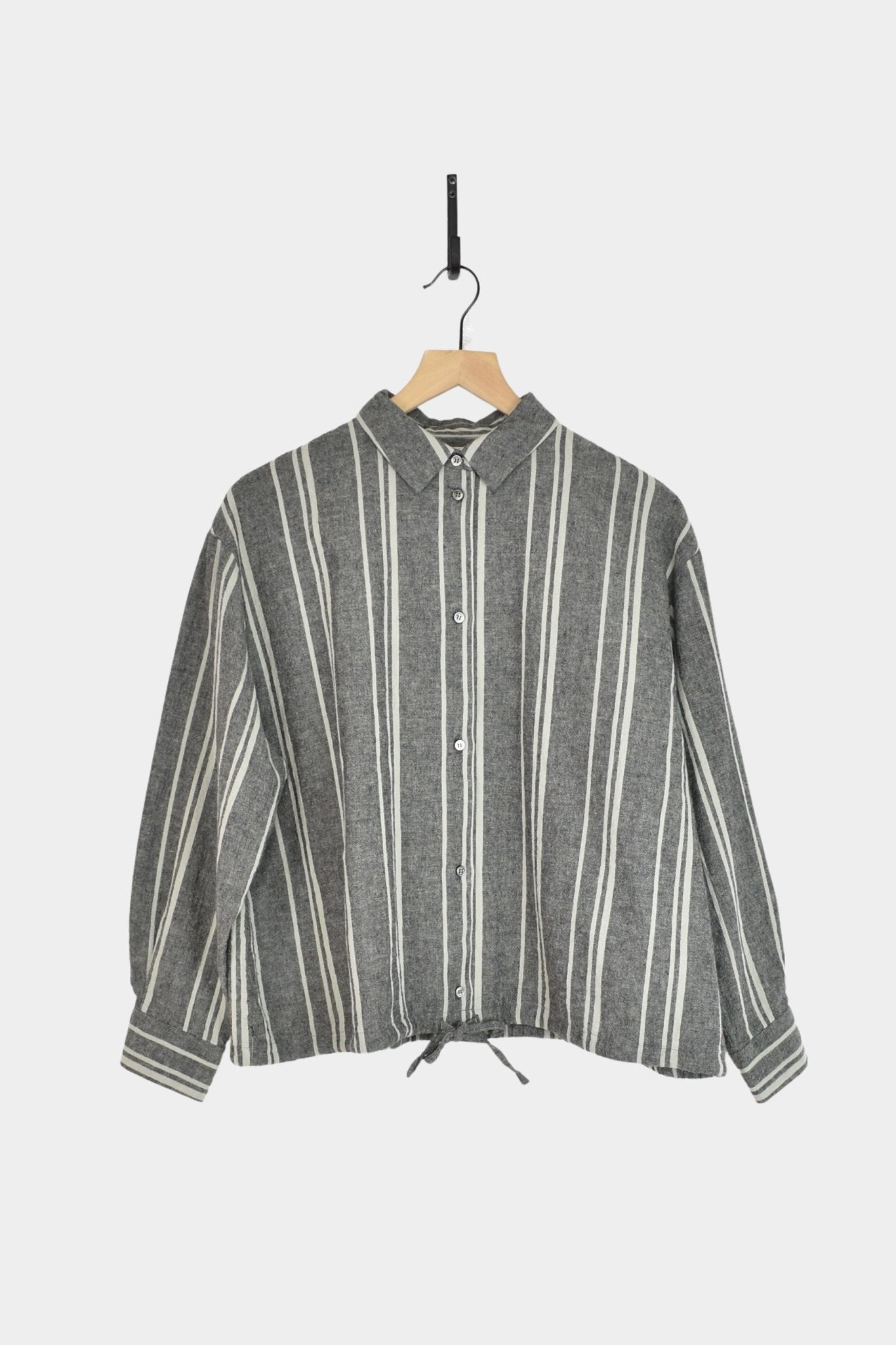 Ichi Antiquités - Random Stripe Shirt - Gray - YUCCA, high quality capsule wardrobe, boutiques denver, elevated basics.