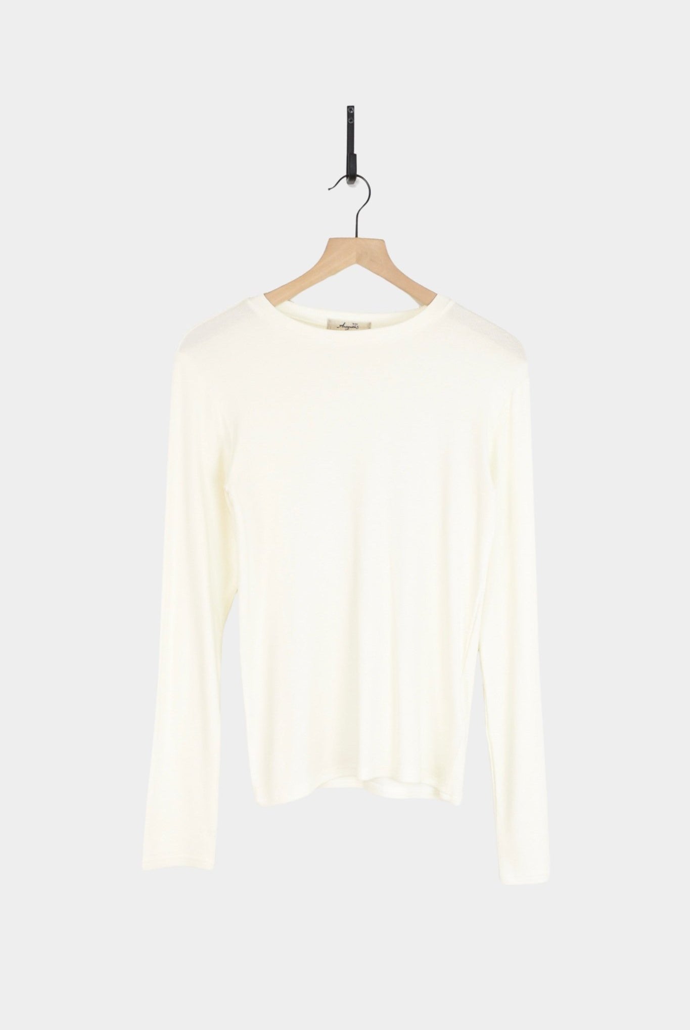 Ichi Antiquités - Rib Crew Neck - Ivory - YUCCA, ageless fashion, Japanese clothing for women, at the moment clothes.